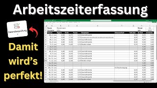 Excel Arbeitszeiterfassung kostenlose Vorlage ► mit Urlaub für unbegrenzte Jahre 2023 2024 [upl. by Carolann]