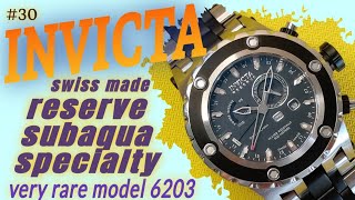 INVICTA Reserve Subaqua Specialty SAS 6203 Swiss Made замена силикона на браслет обзор раритета [upl. by Eleen831]