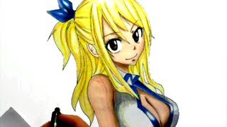 drawing lucy heartfilia  fairy tail  Erua2 [upl. by Ahsertal156]