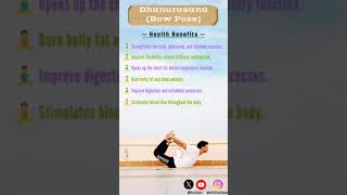 Dhanurasana  Bow Pose  Health Benefits YogaYogasanaYogaDailyYogaForLifeMindfulnessMeditation [upl. by Pros508]