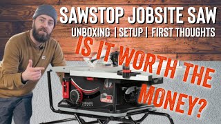 SawStop Jobsite Saw Pro  Unboxing  Setup  First Thoughts [upl. by Notniuqal]