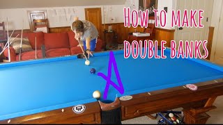 How to make Double Bank Shots in Pool [upl. by Hpotsirhc]