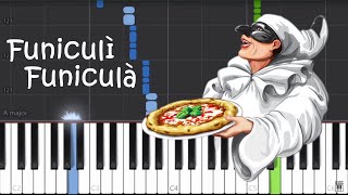 Funiculì Funiculà  Italian Song  Piano Tutorial by Easy Piano [upl. by Arracot]