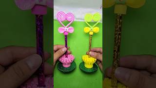 hermosos lapiceros decorados con foami art diy craft ideas creative flowers manualidades [upl. by Gwenny]