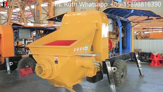 china trailer concrete pump for sale JIUHE factory direct supply [upl. by Nenney]