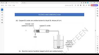 Alcohols and Carboxylic Acid Cambridge IGCSE O level Chemistry Structure 1 Lesson 66 part d [upl. by Acinonrev834]