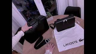 Unboxing Sac Tommy Hilfiger  Sacoche BagReporter Lacoste HOMME [upl. by Kiernan]