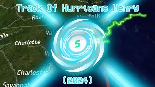 Track Of Hypothetical Hurricane Henry 2024 [upl. by Yaniv]