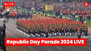 Republic Day Parade 2024 75th Republic Day Parade at Kartavya Path  26 January Parade 2024 [upl. by Adlaremse]