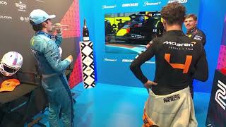 F1 Cooldown Room Miami Grand Prix  Lando first win [upl. by Annelise]