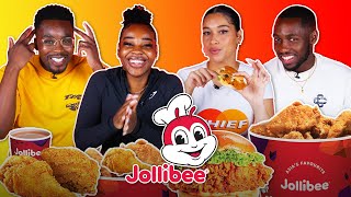 Brits Try Jollibee For The First Time [upl. by Ecinnahs]