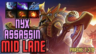 NYX ASSASSIN MID LANE  Dota 2  737b  THE POWER OF BEING UNIVERSAL [upl. by Catlin594]