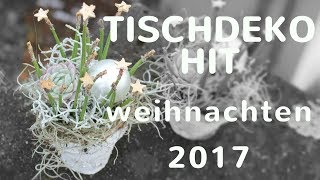 Weihnachtstischdeko 2017  DIY  Exklusive Deko in weiss Silber  Klein amp fein [upl. by Plotkin313]