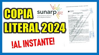 Copia literal SUNARP en línea 2024 ¿Cómo solicitar COPIA LITERAL en línea SUNARP 2024 [upl. by Nyvrem631]