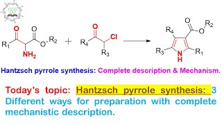 Hantzsch Pyrrole Synthesis Three ways for Pyrrole preparation with examples and Retrosynthesis [upl. by Ahsinawt]