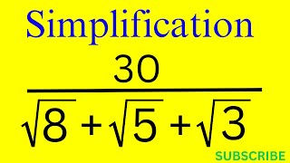 Simplification without calculator  How to solve [upl. by Cozmo]