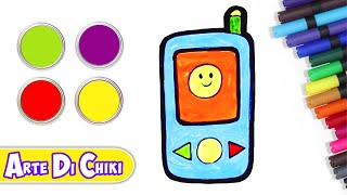 Impariamo come disegnare il cellulare  Disegni per bambini  Chiki Arte Italiana [upl. by Imaj]