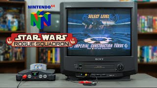 Star Wars Rogue Squadron  Mission 7 Imperial Construction Yards Gameplay on a Sony Trinitron [upl. by Enimsaj]