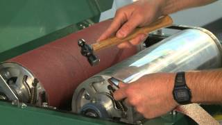 How To Install Sandpaper on the G1066R or G1079R Drum Sanders [upl. by Elreath]