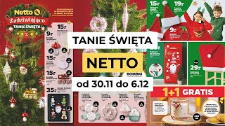 Dekoracje świąteczne papiery i torebki ozdobne małe AGD zabawki i hit miesiąca w Netto [upl. by Nessa135]