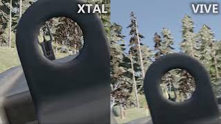 XTAL VR HMD Resolution Clarity Comparison to the OG VIVE [upl. by Nosnev]