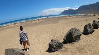 Famara Beach Lanzarote Пляж Фамара Ланцарота [upl. by Tullius]