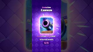 EVOLUTION CANNON GUIDE IN CLASH ROYALE clashroyale shorts [upl. by Blount]