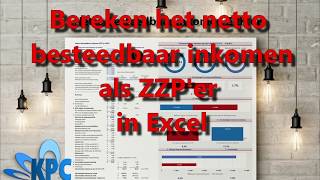 Bereken het netto besteedbaar inkomen als ZZPer in Excel [upl. by Zerelda578]