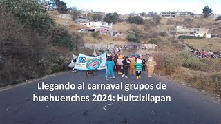 Llegando al carnaval grupos de huehuenches 2024 Huitzizilapan [upl. by Lebasiram]