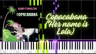 Copacabana Her name is Lola  Barry Manilow PIANO TUTORIAL Sheet in the description [upl. by Bondy]