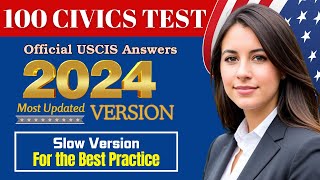 2024  New USCIS Official 100 Civics Questions and Answers for US Citizenship Interview and Test [upl. by Ahmar]