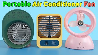 Portable Air Conditioner Fan  Air Cooler Spray Table Fan Humidifier  Unboxing amp Review [upl. by Nickerson780]