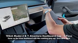 Model 3 amp Y Alcantara Dashboard Cap [upl. by Cooperstein]