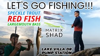 Bank Fishing  You know what day it is Speckled Trouts red and bass all over [upl. by Ashatan]