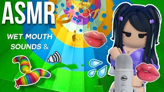 Roblox ASMR  tower of hell WET mouth sounds  rainbow slug fidget 😴 SUPER RELAXING [upl. by Atiuqrahs]