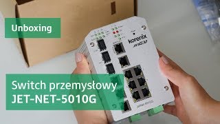 Unboxing Switch przemysłowy Korenix JETNET5010G [upl. by Barny]