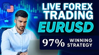 Live Forex Trading EURUSD  Strategies amp Signals [upl. by Linskey]