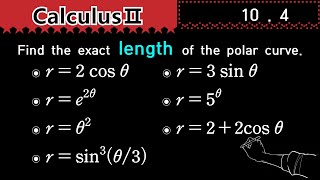 C104】 극좌표 곡선의 길이 구하기 Length of the polar curve [upl. by Ellednek]