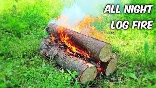 All Night Log Fire  Campfire Technique 2 [upl. by Dyraj]