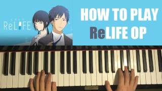 HOW TO PLAY  ReLIFE リライフ Opening  OP  Button ボタン by PENGUIN RESEARCH Piano Tutorial [upl. by Isidoro]