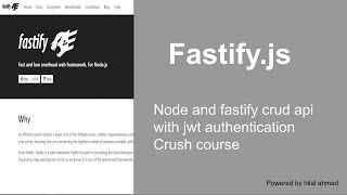 Node fastify and mongodb crud api with jwt authentication [upl. by Mcfadden]