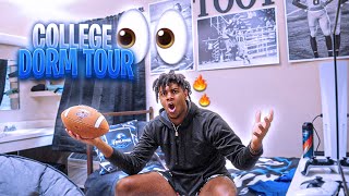 COLLEGE ATHLETE DORM ROOM TOUR 🏈 [upl. by Teemus]