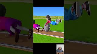 Troll Game  Squid Game Rolling Ball Who Faster Jump Challenge Miss T vs Granny Loser shorts [upl. by Airogerg]