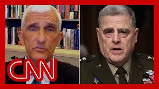 Retired gen weighs in on Milley’s reported resignation letter to Trump [upl. by Meehyr249]