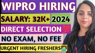 WIPRO HIRING 2024 WIPRO LATEST RECRUITMENT WIPRO JOBS FOR FRESHERS WIPRO URGENT HIRING PROCESS [upl. by Mirabel]