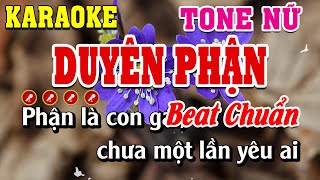 Duyên Phận Karaoke Tone Nữ Beat Chuẩn  Linh Linh Karaoke [upl. by Anaitat]