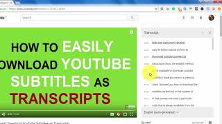 UPDATE Easily Download YouTube Subtitles as Transcripts [upl. by Werdnaed]