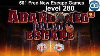 Walkthrough 501 Free New Escape Games level 280  Abandoned palace escape  Complete Game [upl. by Adniroc786]