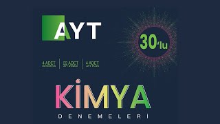 AYT KİMYA 5DENEME ÇÖZÜMLERİ  KAFA DENGİ YAYINLARI [upl. by Osswald]