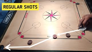 Useful regular carrom trick shots carrom board trick shots  carrom board game [upl. by Radack]